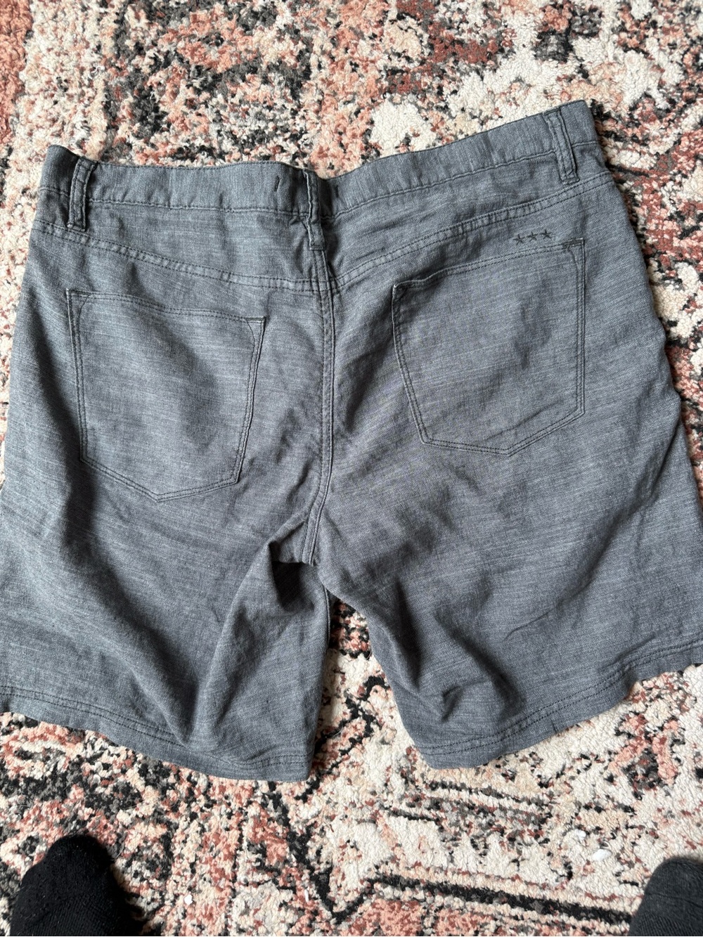John Varvatos linen Gray Shorts - 36  inches waist 7 inch length